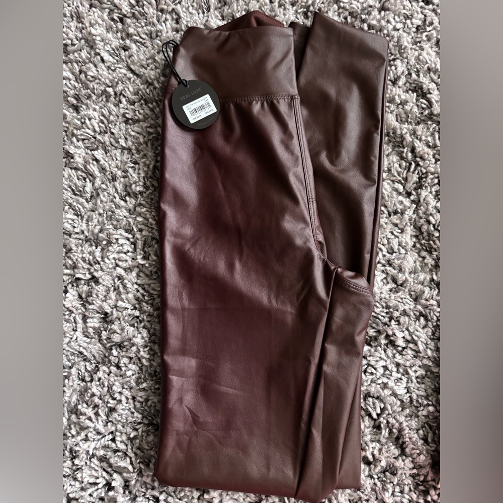 Offline by Aerie Faux Leather Brown Leggings - NWT